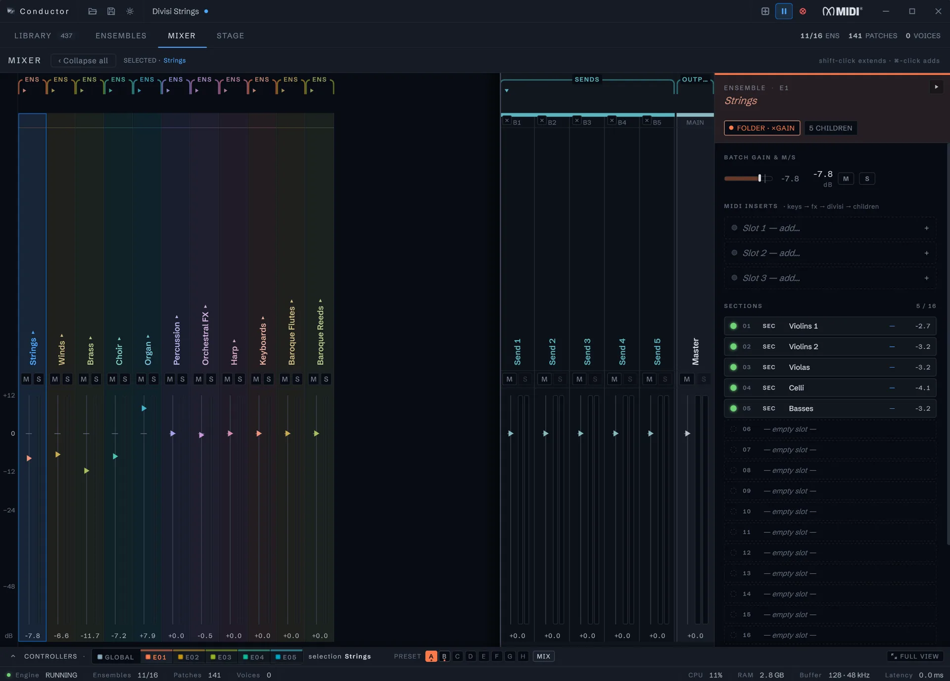 Conductor mixer view